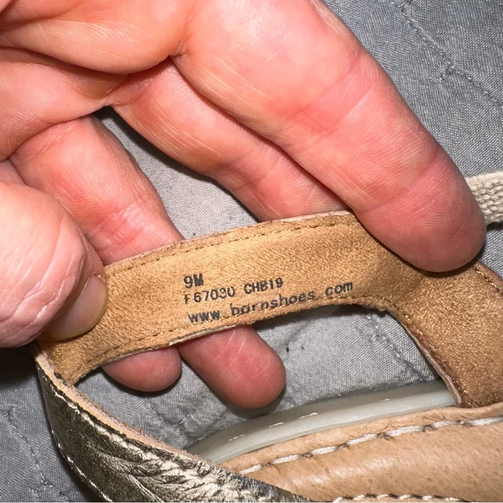 Born Metallic Gold and Tan Women's Sandals - Picture 5 of 5